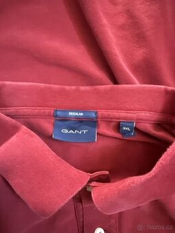 GANT červené polo tričko s dlouhým rukávem, vel. 3XL