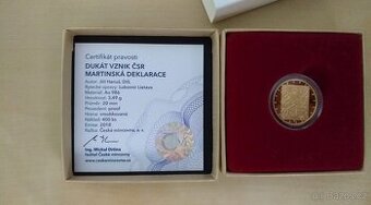 Dukát Vznik ČSR - Martinská deklarace proof