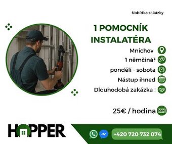 1x Němčinář/Pomocník k Instalatérovi-MNICHOV