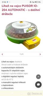 Lihneň na vejce Puisor IO-204 automatic
