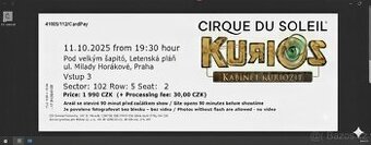 Cirque du soleil 4x neděle 17h