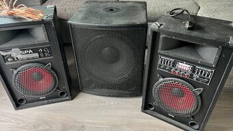 Aparatura 2x repro 800W + subwoofer