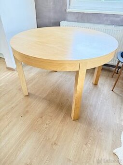 IKEA Bjursta rozkládací kulatý dřevěný jídelní stůl