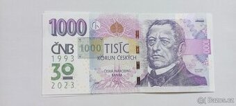 1000 Kč s přítiskem UNC, série R11