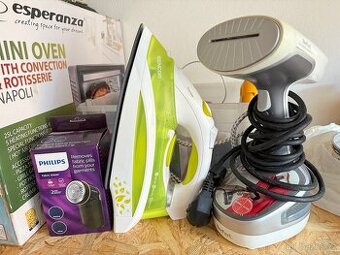 Čištění žmolků z oblečení, žehlička a parní žehlička.