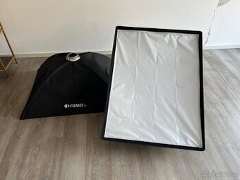 2× Fomei softbox 90×120 cm – výborný stav, Speed Ring