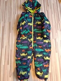 Zimní kombinéza s autíčky 104 bluezoo