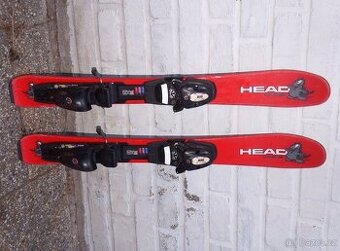 Carvingové dětské lyže 77 cm lyžičky Head, skluznice bezva.