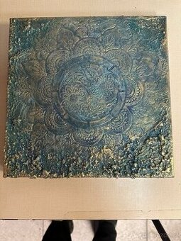 obraz abstrakce plastická mandala