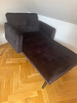 Rozkládací sofa-pohovka-postel černý samet