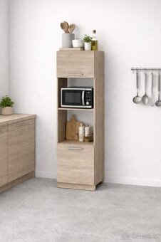 Univerzální multifunkční vestavná skříňka, dub sonoma