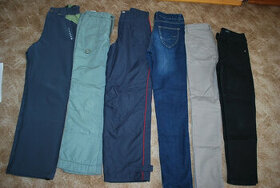 Kalhoty, zateplené kalhoty, softshellové 134-146