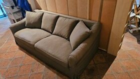 Pěkný, jednoduchý rozkládací gauč - hnědý - 1