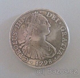 Stříbrná mince 1798 Carolus IIII Dei Gratia