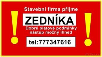 Hledáme zedníka do stavební firmy