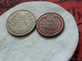 20 FILLER+ 2 HELLER FR.JOSEF 1908 TOP STAV