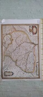 Historická mapa Moravy od J. A. Komenského - 1