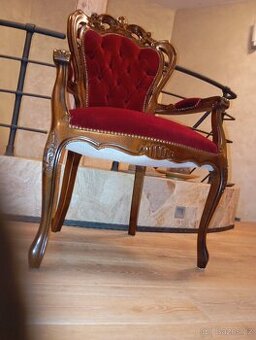 Starožitné křeslo Napoleon III baroko-rokoko