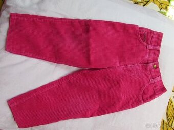 Manšestrové kalhoty velikost 98