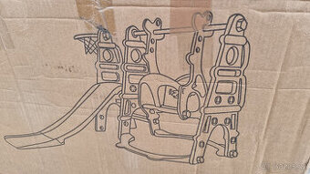 Dětská skluzavka a houpačka venkovní, použitá