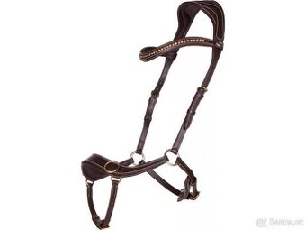 Bezudidlová anatomická uzdečka QHP, hnědá