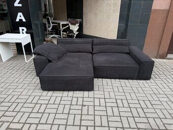 Rohová sedačka variabilní šedá