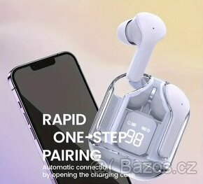 Bezdrátová sluchátka s LED displejem,a silikonovým krytem