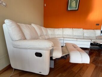 Kožená rohová sedací souprava