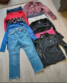 Set 10 kusů + džíny Zara S/36