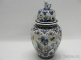 Starší luxusní porcelánová váza Belgium Boch, ruční dekor