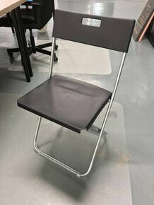 GUNDE Skládací židle, černá