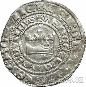 Čechy, Václav II., pražský groš z let 1278-1305, originál