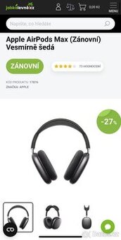 Airpods MAX vesmírně šedá