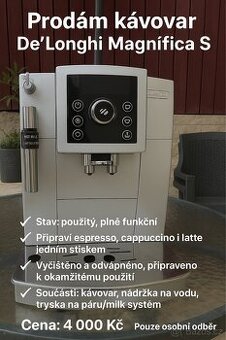 Prodám kávovar De’Longhi Magnifica S