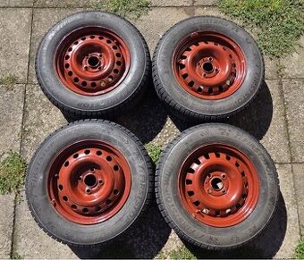 Plechové disky 5,5J x 14 ET39 rozteč 4x100 s pneumatikami