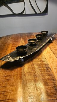 Zakazkovy vanocni adventní věnec svicen kov darek investice