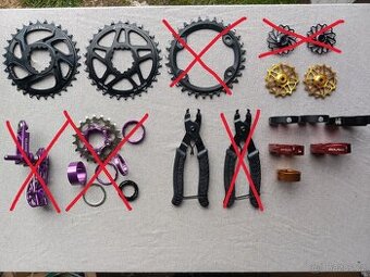 Převodníky, kladky, sedlové objímky