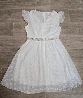 Krásné nové šaty bílé společenské , letní vel.S