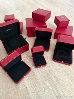Krabičky Cartier na prsten,náramek, hodinky atd.