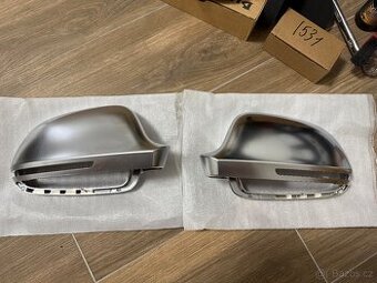 kryty zrcátek Audi - stříbrné S-Line