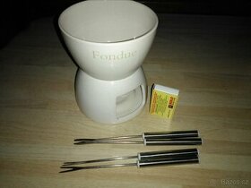 Fondue set vhodný pro děti na  čokoládu s ovocem