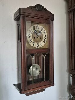 Starožitné nástěnné hodiny H.A.U. (dvě šípy) - funkční