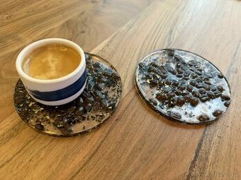 Ručně vyráběné epoxidové podtácky – set 2 ks