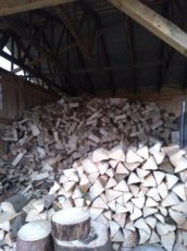 Štípané dřevo 1100,- Kč