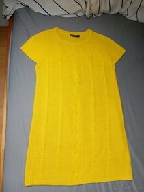 Žlutý svetřík vel38-40, šaty k leginám