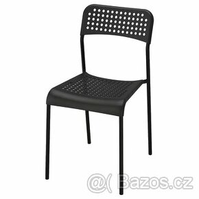 Ikea ADDE Židle, černá, stohovatelná