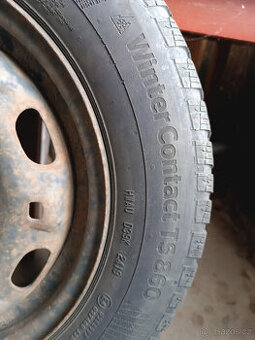 4 ks pneu s disky plech 165/70 R14 zimní 5mm