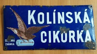 Smaltovaná cedule Kolínská cikorka