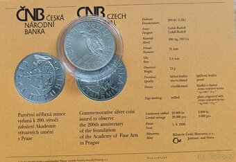 200kč ČNB 1999 - Akademie vytv. Umění