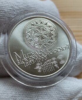 Stříbrná pamětní mince 100kčs Muzeálná Slovenská Spoločnost